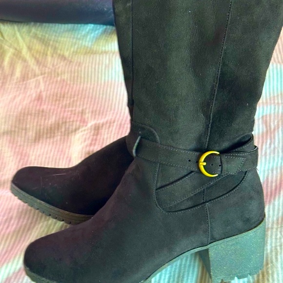 ⭐️NWOT DR.SCHOOL’S KNEE-HIGH BOOTS, Sz. 10, Vegan Suede🌻, Stunning! 😍 - Picture 1 of 15